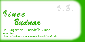 vince budnar business card